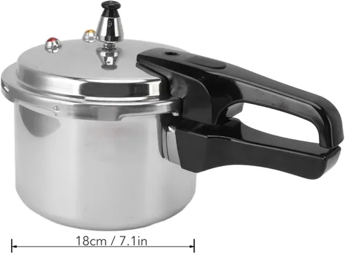Miniatura 6 de Olla a presión de aleación de aluminio de 3 litros, olla de presión pequeña de presión inferior de 7.1 in para cocina de inducción de estufa de gas