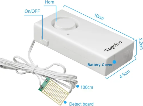 Miniatura 4 de Alarma de Sensor de Agua para Hogar, Bomba de Sumidero, Sótanos, Detector de Fugas de Calentador de Agua de RV, Sensor de Inundación por Humedad