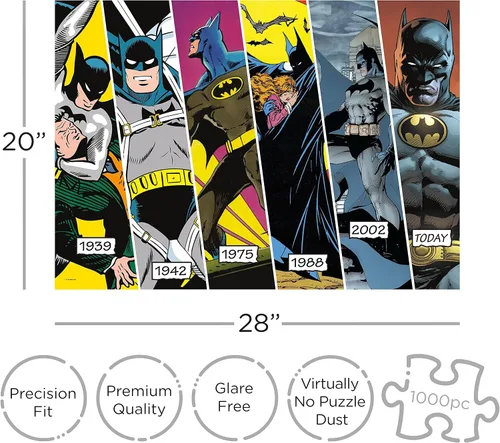 Miniatura 2 de AQUARIUS DC Batman Timeline Puzzle (rompecabezas de 1000 piezas) – Mercancía y coleccionables con licencia oficial de DC Comics – Sin