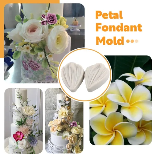 Miniatura 4 de Sijiangmold Molde de silicona para veteado de flores de goma para fondant, moldes de pasta de goma, molde de flores de peonía, moldes de orquídea