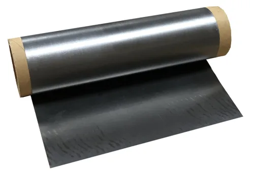 Lámina/Hoja de Grafito Flexible, 12"x40", Grosor .005" (Seleccionar de .005" a .020") Pura Homogénea, Sin Aglutinante, Sin Inserto, 99% Carbono