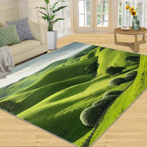 Miniatura 8 de Autumn Forest Rugs for Bedroom, Lake Forest Area Rug, Landscape Photo Rugs for Living Room, Indoor Non-Slip Rug, Machine Washable Carpet for Front