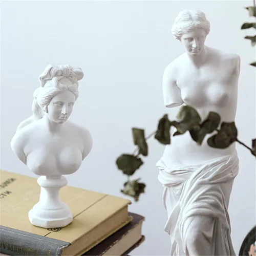 Miniatura 5 de Escultura de figura clásica decorativa de yeso, resina como modelo de pintura para artistas, busto, Venus, Apollo-David