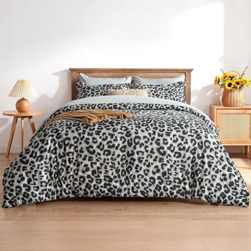 Miniatura 3 de Wajade Juego de edredón de 7 piezas con estampado de guepardo para niñas y niños, juego de ropa de cama en una bolsa para hombres y mujeres