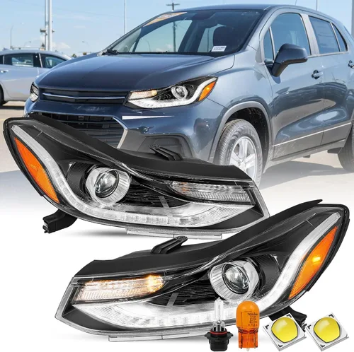 Miniatura 10 de SOCKIR Tipo de Proyector para Chevy Trax 2017-2022 Conjunto de Faros Proyectores con LED DRL Reemplazo Estilo de Fábrica Lado Izquierdo del Lado
