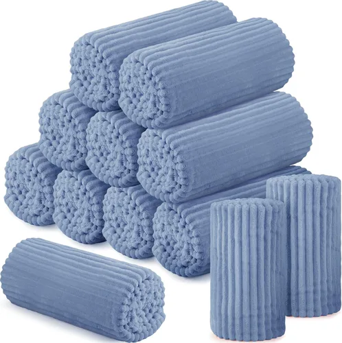 Miniatura 40 de Buryeah 6 Piezas Manta de Franela a Granel 50 x 60 pulgadas Manta para Pijamadas Boda al Aire Libre Manta Ligera, Certificado Oeko-tex Standard 100