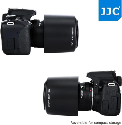 Miniatura 7 de JJC Protector de parasol reversible dedicado para Canon EF 5.315 in F2L USM y Canon EF 7.087 in F3.5L Macro USM Reemplaza Canon ET-78II ET78II