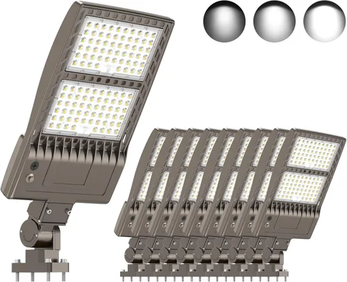 Miniatura 33 de KUKUPPO Luz LED de estacionamiento de 200 W, luz de poste de estacionamiento de grado industrial con certificación DLC UL, luz LED caja de zapatos