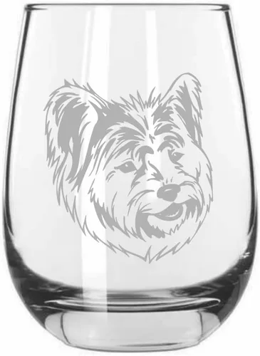 Miniatura 200 de Sakhalin Husky Dog - Copa de vino grabada personalizada de 15.25 onzas sin tallo