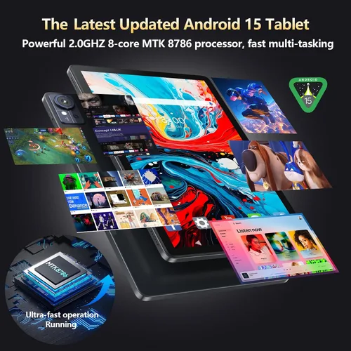 Miniatura 3 de Android 15 Tablet 2026 Última tableta de 11 pulgadas con teclado, 128 GB ROM 16 GB RAM 2TB Expand, 8000 mAh, tabletas Octa-Core con WiFi 5G/2.4G