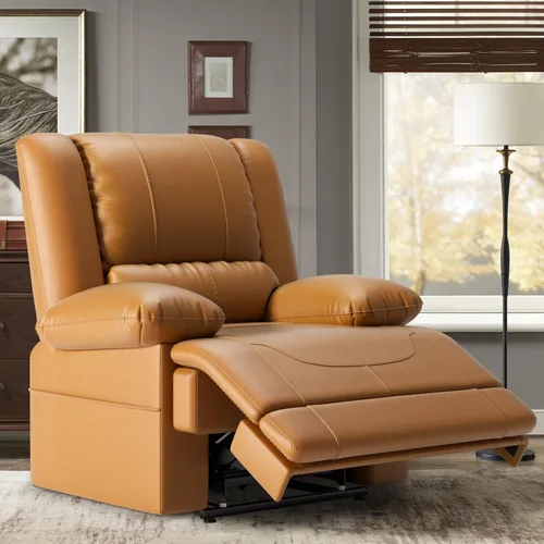 Miniatura 8 de Couchus Silla reclinable grande eléctrica de doble motor con masaje y calor para personas mayores, posición infinita, puertos USB y control remoto