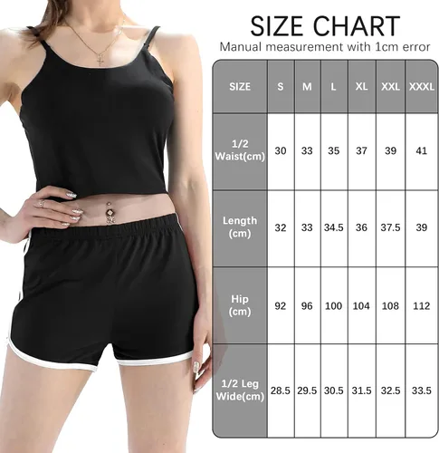 Miniatura 2 de URATOT Women's Cotton Shorts Gym Shorts Yoga Shorts Summer Running Active Shorts Dance Elastic Shorts, Pack of 2