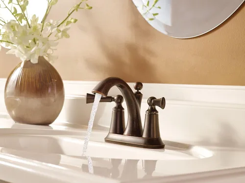 Miniatura 2 de Moen 4505BN Wynford - Grifo de baño de arco alto con dos asas, níquel cepillado cepillado níquel