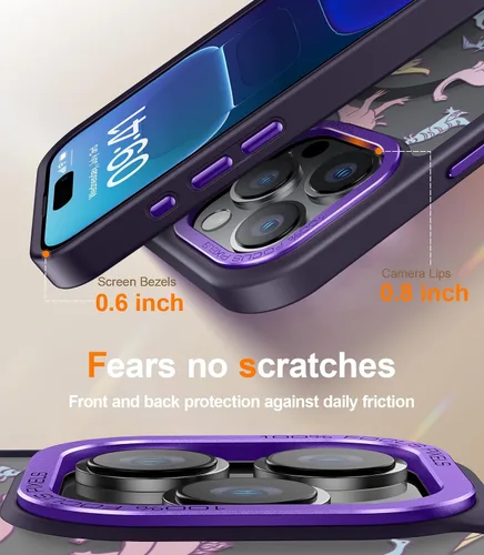 Miniatura 139 de Goodon para iPhone 15 Pro Max con protector de pantalla de privacidad, compatible con Magsafe, funda translúcida mate a prueba de golpes - Linda