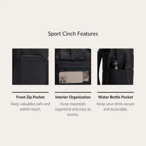 Miniatura 4 de Mochila deportiva con cincha, Negro -, Mochila deportiva con cincha