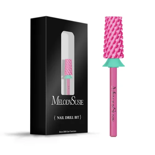 MelodySusie Brocas de barril cónico para uñas, brocas de tungsteno de carburo de 3/32 pulgadas, adecuadas para manicura, pedicura, cutícula, esmalte