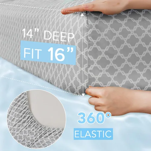 Miniatura 4 de Comfort Spaces Sábanas refrescantes King, sábanas Coolmax que absorben la humedad, suaves, juego de sábanas resistentes al descolorimiento, sábanas