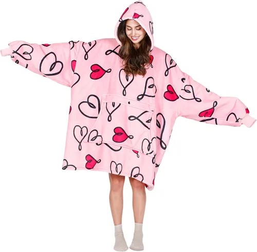 Miniatura 59 de Tirrinia Sudadera Manta de Gran Tamaño con Capucha, Mantas Sherpa Esponjosas Vestibles, Manta Sudadera Reversible y Acogedora, Regalo para Adultos #