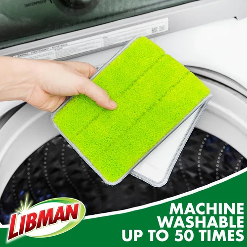 Miniatura 7 de Libman Rinse 'n Wring - Sistema de trapeador y cubeta Trapeador de piso de microfibra Limpiador de pisos de madera dura Trapeador húmedo