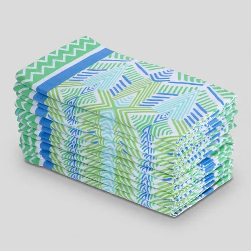 Miniatura 64 de Fingercraft - Juego de 12 servilletas de tela de mezcla de algodón y lino, con estampado, perfecta para fiestas, cenas, bodas, cócteles y Navidad