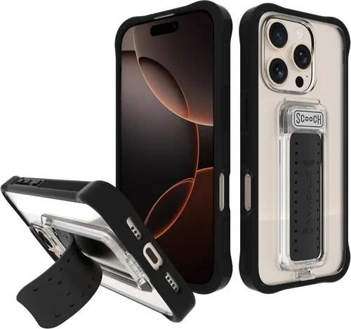 Miniatura 8 de Scooch® para iPhone 15 Pro Max Funda con Soporte, Funda Kickstand Wingman 5-en-1, Protección contra Caídas de Grado Militar, Kickstand Desplegable