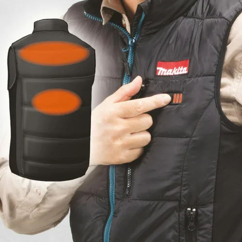 Miniatura 2 de Makita DCV200ZL LXT Chaleco calefaccionado, inalámbrico, con batería de ion litio, de 18 voltios, color negro.