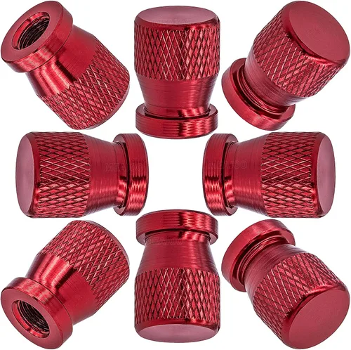 Miniatura 27 de 4 piezas de tapas de válvula de rueda con forma de punta, válvula de rueda de aleación de aluminio con punta, tapas de aire universales a prueba