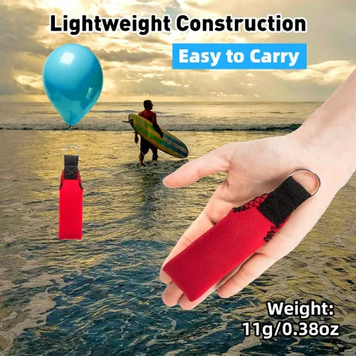 Miniatura 4 de Llavero flotante de neopreno, llavero flotante, llavero de deportes acuáticos para barco marino, pesca, vela, kayak Rojo