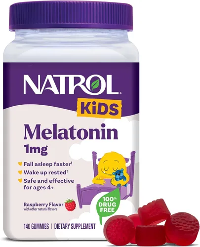Miniatura 11 de Natrol Melatonina para niños 1 mg, suplemento dietético para un sueño reparador, gomitas de melatonina para niños, 180 gomitas con sabor a