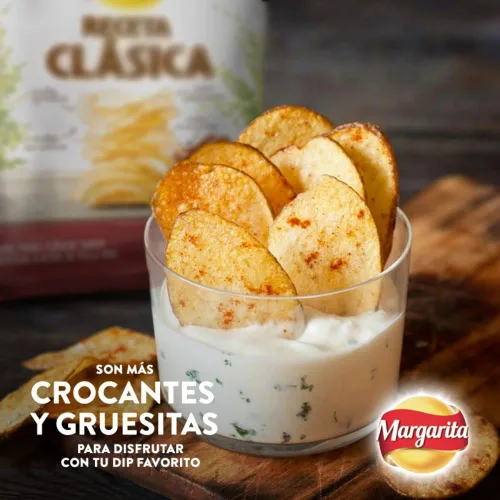 Miniatura 5 de Papas Margarita (paquete de 12) Patatas fritas extra crujientes alas BBQ y limón sabor a pimienta Papitas Margarita extra crocantes de Alitas BBQ