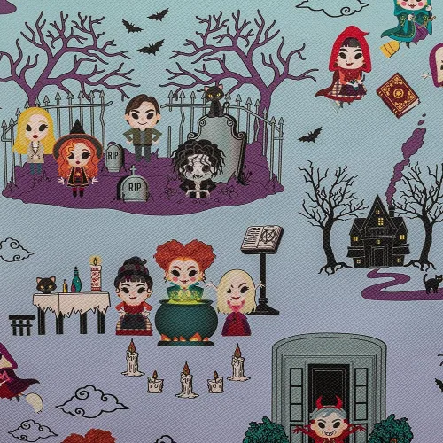 Miniatura 6 de Loungefly Disney Hocus Pocus Scene - Bolso de hombro con doble correa para mujer