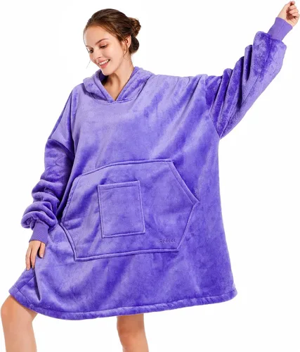Miniatura 10 de REDESS Blanket Hoodie Sweatshirt, Wearable Blanket Oversized Sherpa with Sleeves and Giant Pocket, Cozy Hoodie for Adult Kids
