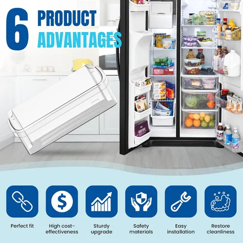 Miniatura 5 de AMI PARTS 240324502 Estante para puerta del refrigerador Compatible con Crosley, Frigi-daire, Kenmore Reemplazo 844402, AP2549806, PS429767