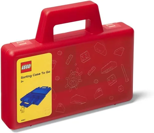 Miniatura 3 de Room Copenhagen, Lego 40870001 - Caja de clasificación para llevar - Estuche de viaje con divisores organizadores, color rojo