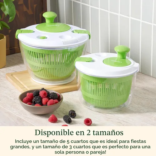 Miniatura 5 de Cuisinart Escurridor de Ensalada - Lavar, Centrifugar y Secar Ensaladas Verdes, Frutas y Verduras, 3qt, CTG-00-SSAS