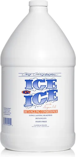 Chris Christensen Ice on Ice Acondicionador Desenredante para Perros, Asequia como un Profesional, Elimina los Enredos, Hidrata, Crea una Suavidad