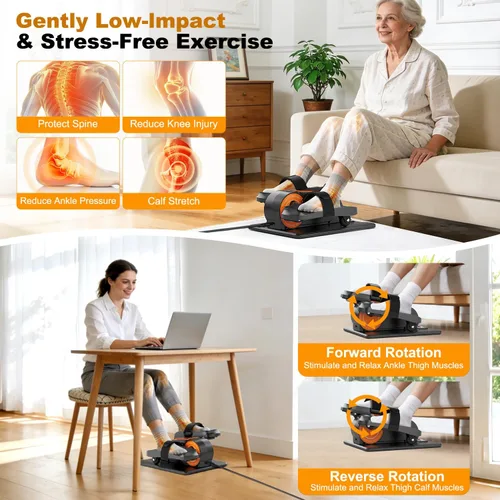 Miniatura 3 de TDH Under Desk Elliptical Machine,Electric Leg Exerciser as Seen on Tv for Seniors Adults,Portable Quiet Pedal Exerciser While Sitting with 12