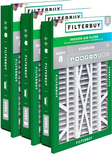 Miniatura 14 de Filterbuy Filtro de aire MERV 8 Essential Dust & Allergy Defense de 10 x 17 x 2 (paquete de 3), filtros exteriores plisados electrostáticos