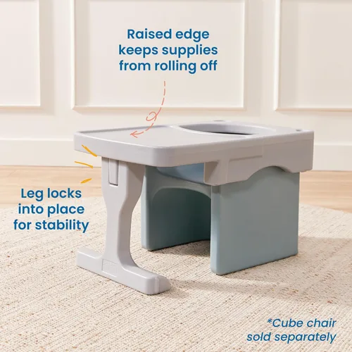Miniatura 4 de ECR4Kids Fijación de escritorio para silla Tri-Me Cube, muebles para niños, gris claro