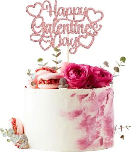 Miniatura 20 de 24 piezas de decoración de cupcakes con purpurina dorada para el día de San Valentín, temática de San Valentín, fiesta de cumpleaños, suministros