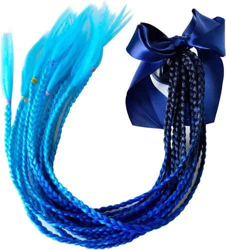 Lindo lazo con cristal para motocicleta, esquí, decoración de casco de bicicleta Negro Azul