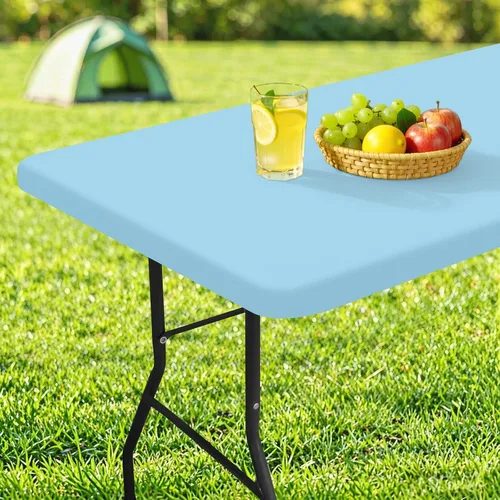 Miniatura 17 de homing Mantel cuadrado ajustable de poliéster impermeable, protector de mesa lavable para picnic, campamento, al aire libre (negro, 34 x 34 pulgadas)