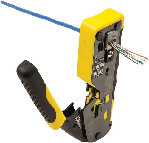 Miniatura 15 de Klein Tools Kit de probador de cables VDV501-851 y crimpadora modular de trinquete VDV226-110, pelacables, cortador de cables, para conectores