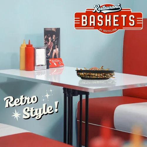 Miniatura 7 de Cestas de plástico de comida rápida, enormes cestas de comida de 12 x 9 pulgadas para servir, reutilizables, para restaurante, comedor, hamburguesa