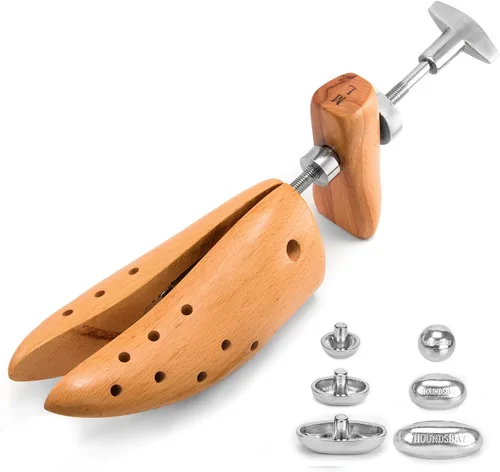 HOUNDSBAY Bulldog - Estirador profesional de madera de 2 vías para hombres y mujeres, ampliador de zapatos y expansor para mujeres