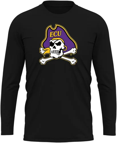 Miniatura 243 de Camisa deportiva de manga larga oficial de la NCAA Collegiate para hombre, colección negra con logotipo primario