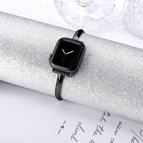 Miniatura 2 de PlusRoc Correa de acero inoxidable compatible con Apple Watch de 1.5, 1.58, 1.61, 1.65, 1.73, 1.77, 1.85, 1.93 pulgadas, iWatch SE Series 11, 10, 9