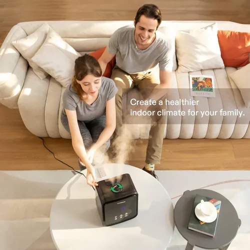 Miniatura 7 de VIVOSUN Humidificador ultrasónico de niebla fría y cálida 2 en 1 de 4.5 litros con caja de aceite esencial y control remoto para dormitorios