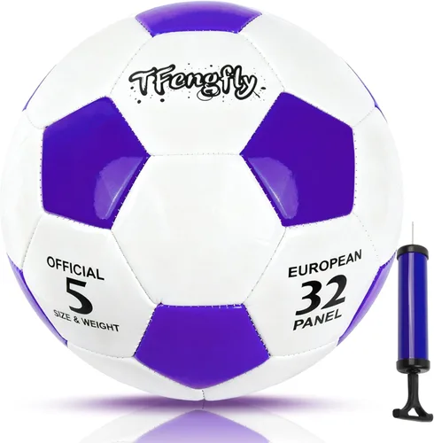 Size 2, 5 Soccer Ball with Pump Needle-Training Recreation Soccer Ball Size 2, 5 Thicker PU Tight Weaved Mini Soccer Ball for Teen Boy Girl Blanco y