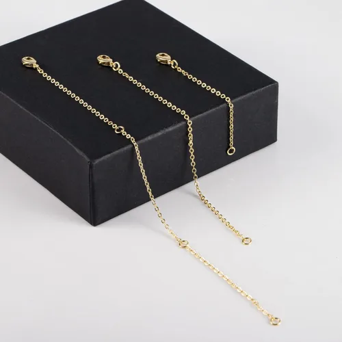 Miniatura 3 de Extensores de collar de oro, extensores de cadena de oro de 14 quilates con cierre de langosta, cadenas de extensión de collar, pulsera y tobillera